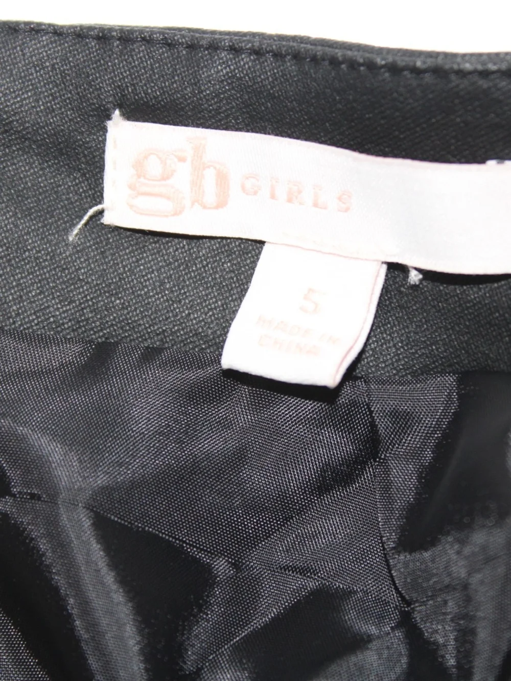 GB girls Black Faux Leather Mini Skirt